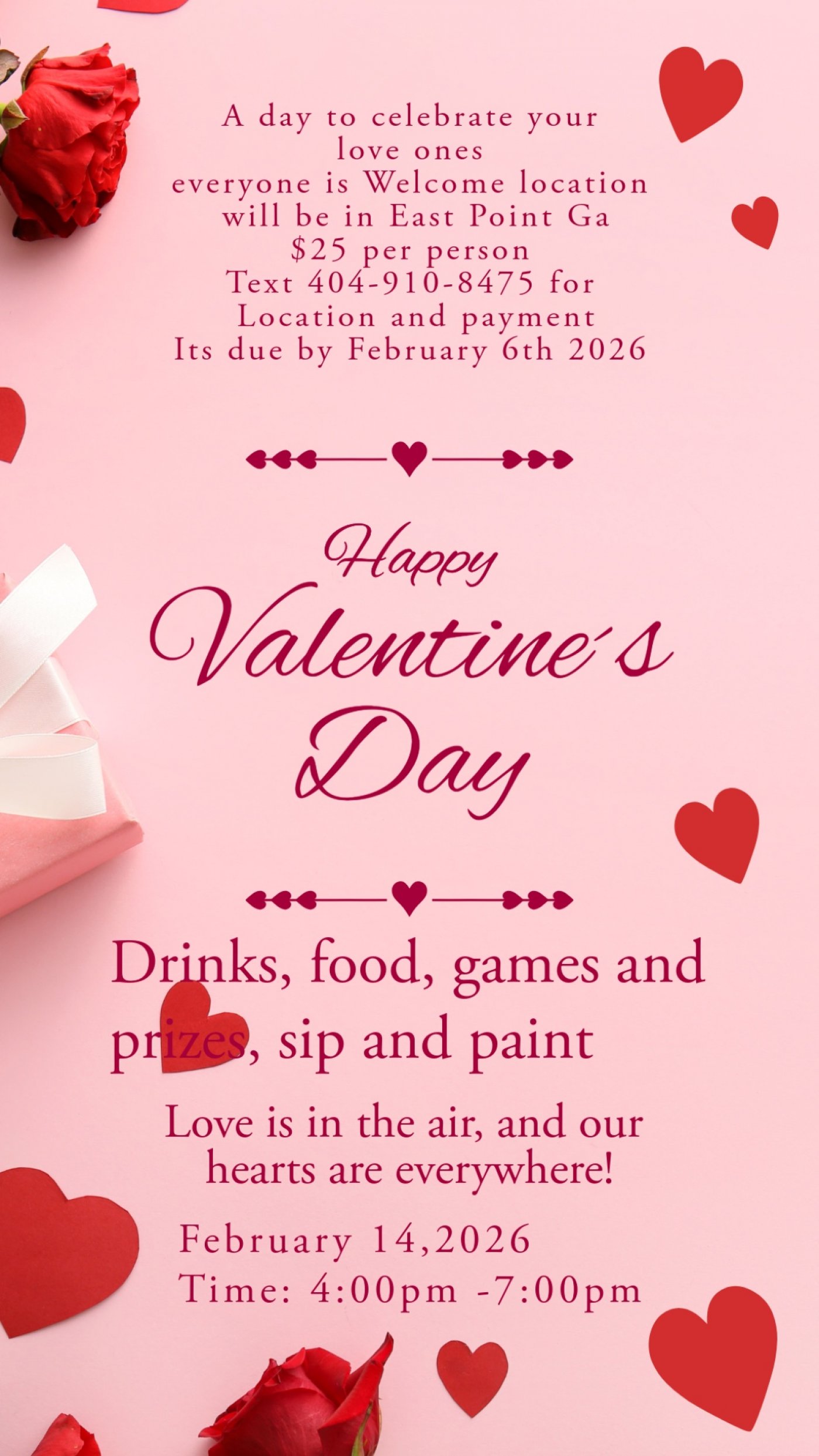 Valentine’s Day event , East Point, Red Oak, 14 February