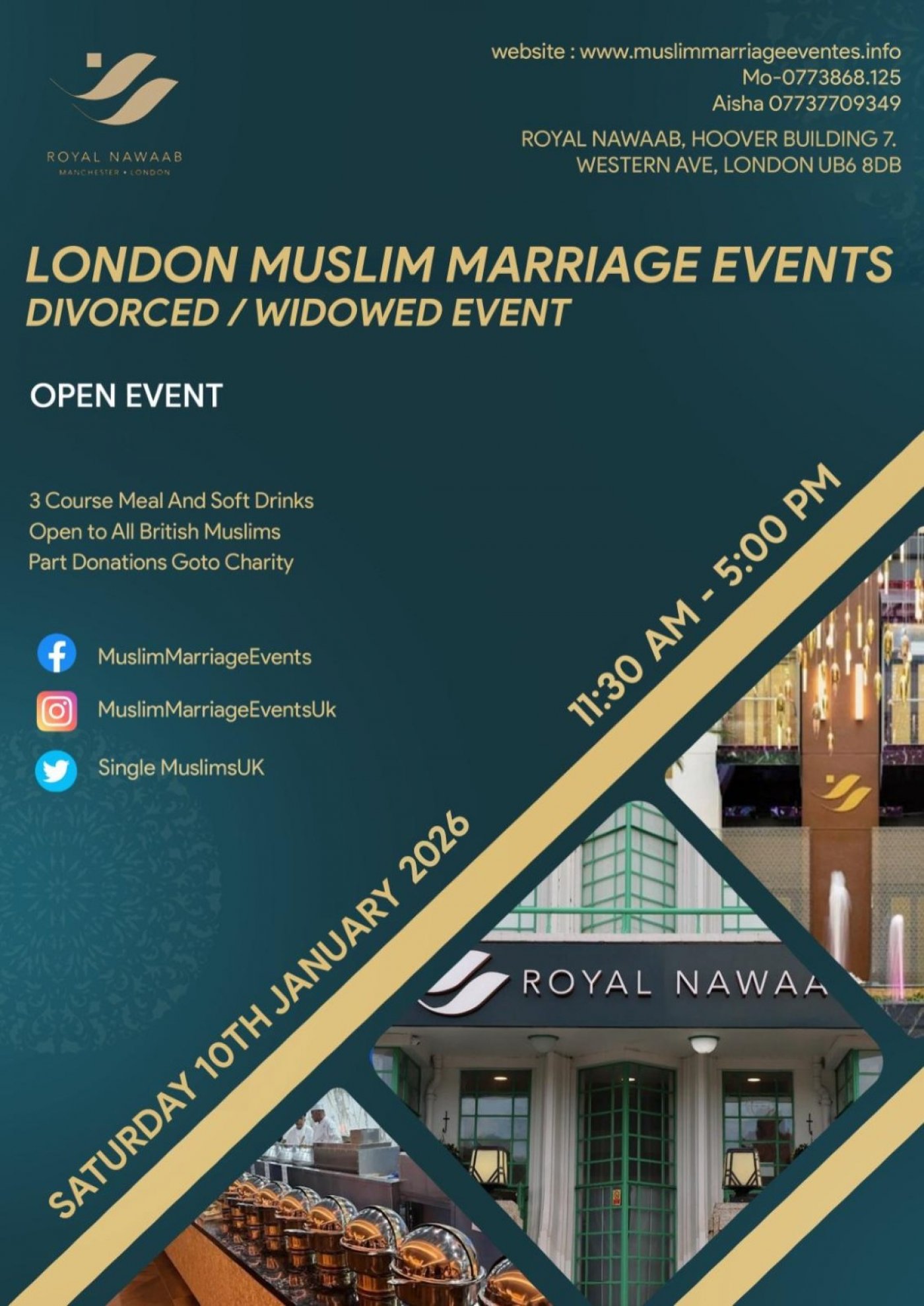 Muslim Marriage Events London - Divorced/Widowed Event