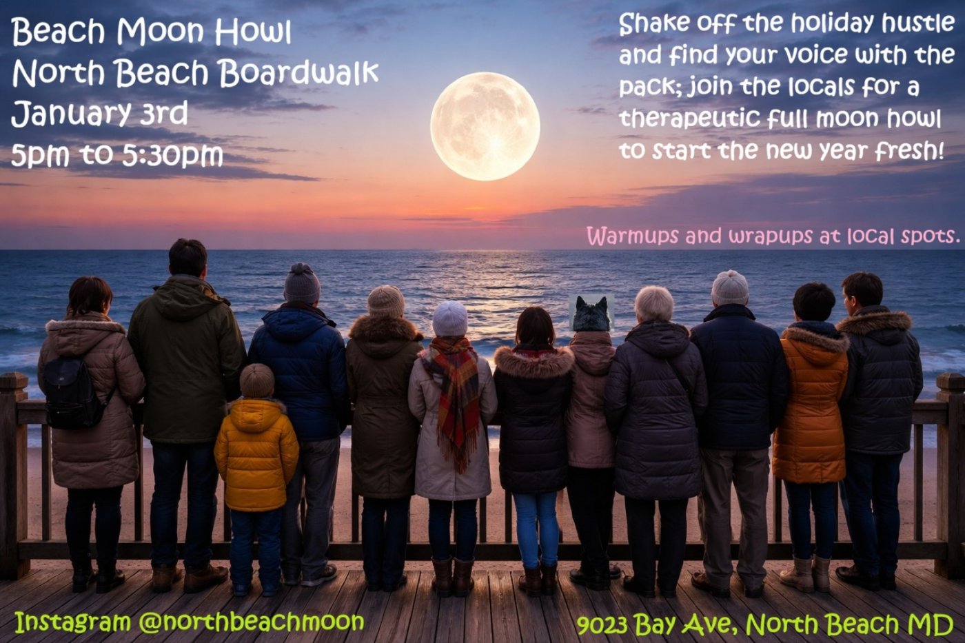 Beach Moon Howl @ North Beach Boardwalk