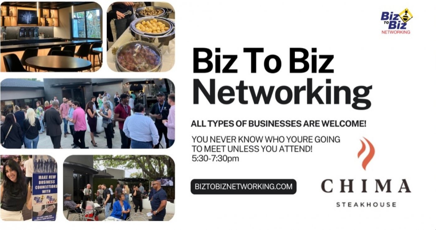 Biz To Biz Networking at Chima Steakhouse Las Olas