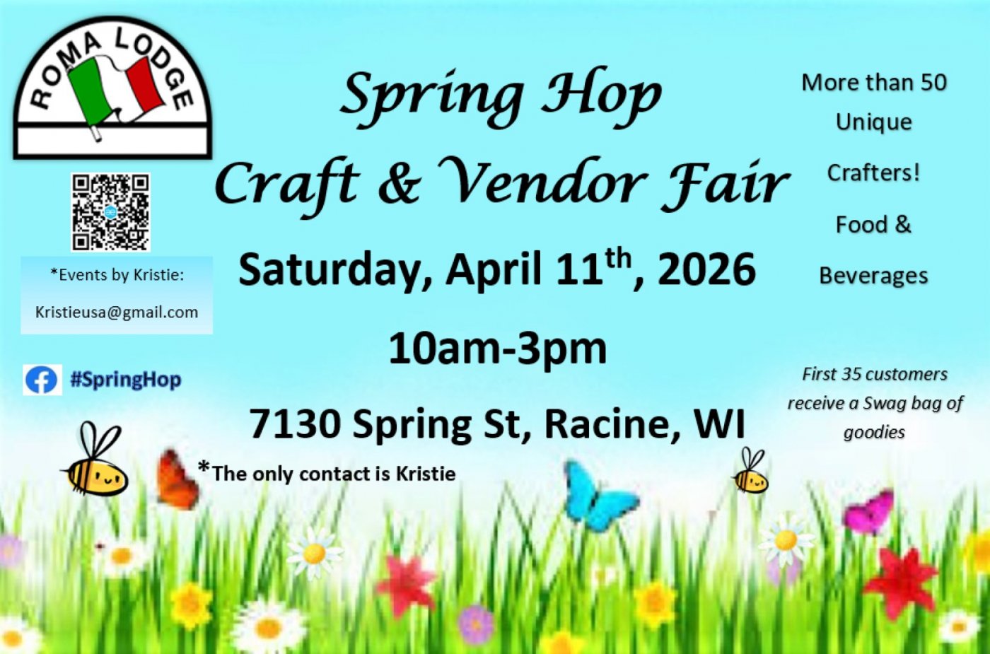 2026 Spring Hop Craft and Vendor Fair – Racine | Apr 11, 2026