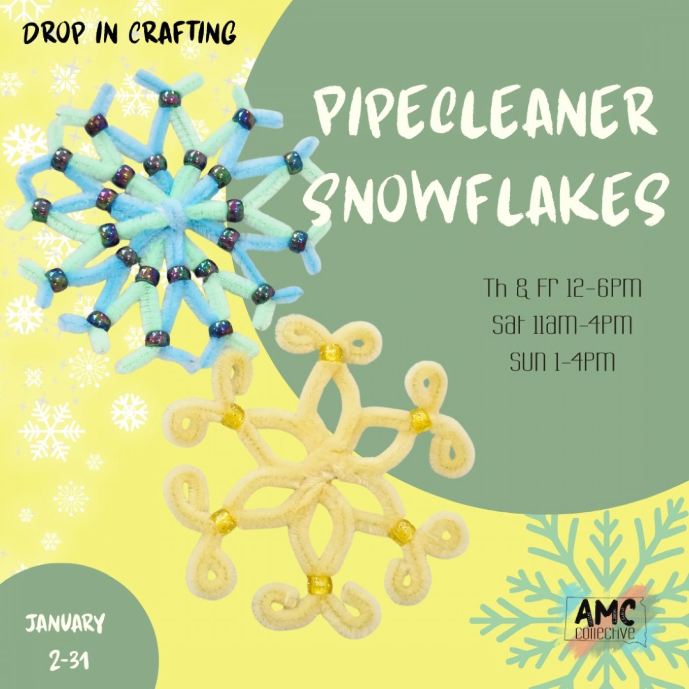 Pipecleaner Snowflakes Drop-in Craft