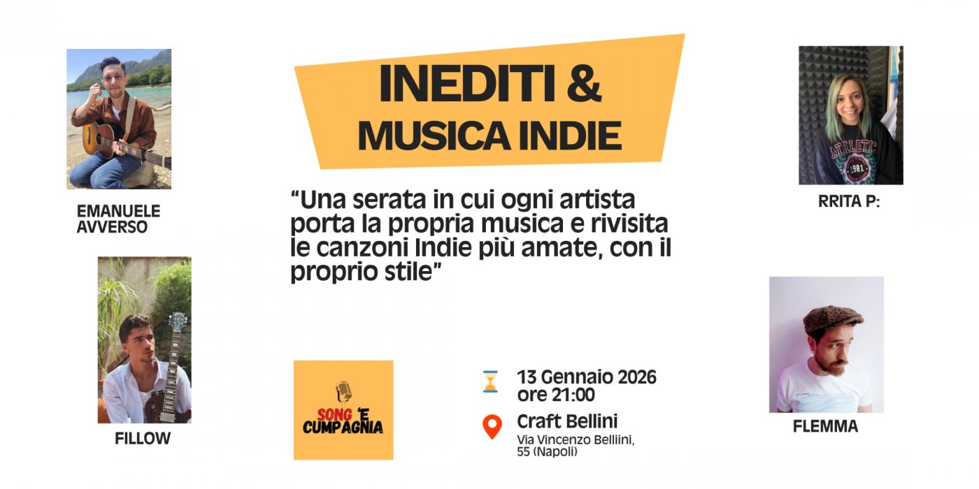 “Inediti &amp; Musica Indie – Serata Live"