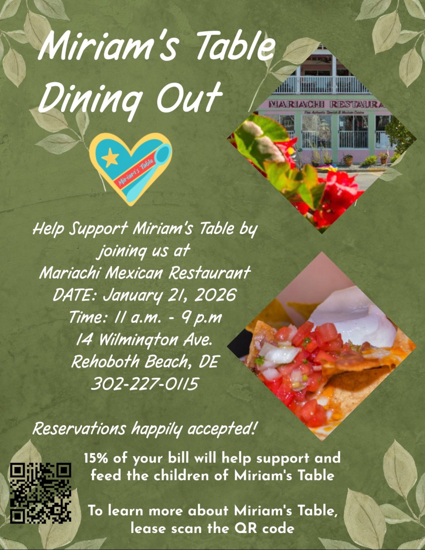 Miriams Table Dine Out at Mariachi