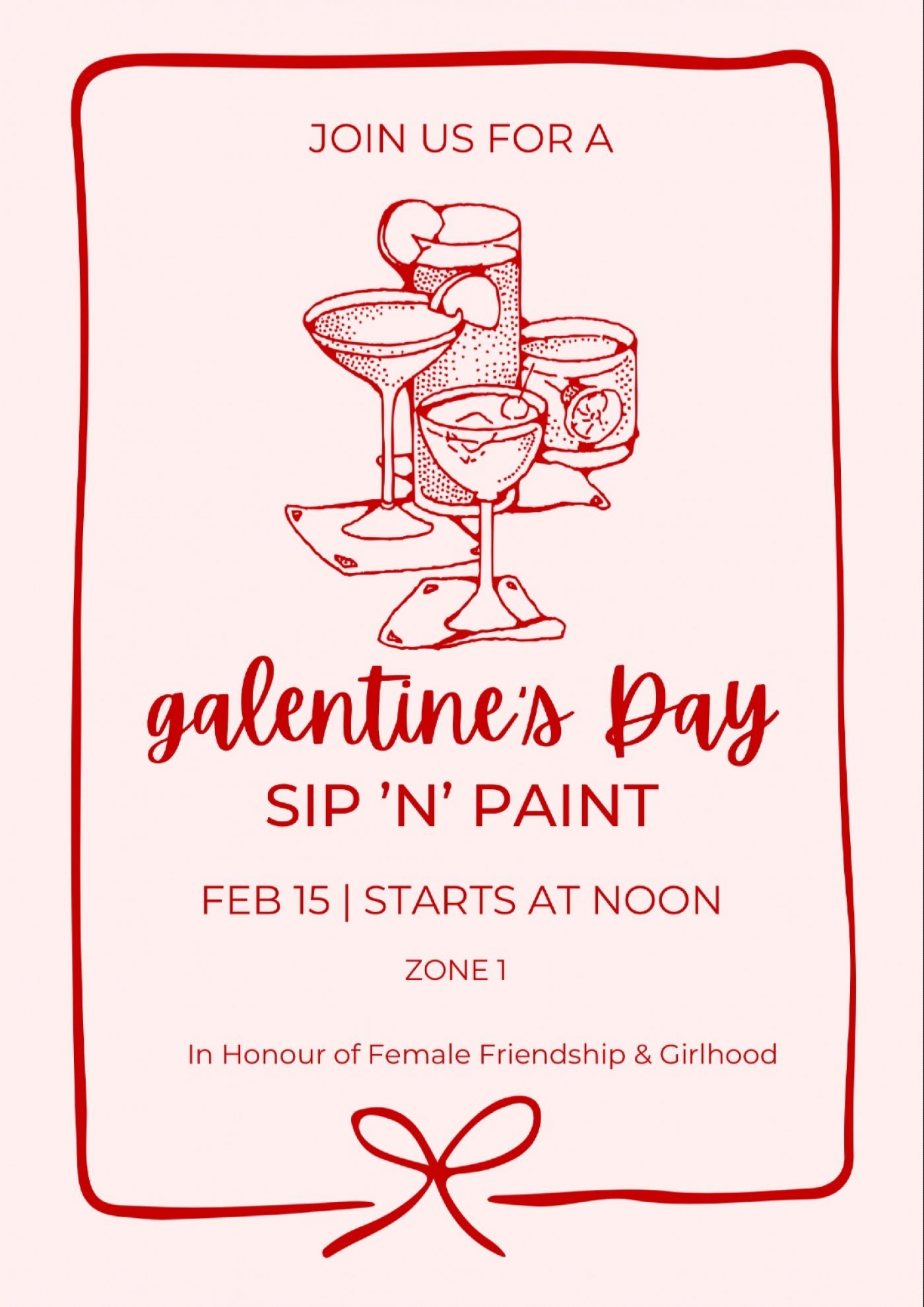GALENTINE’S DAY SIP ‘N PAINT