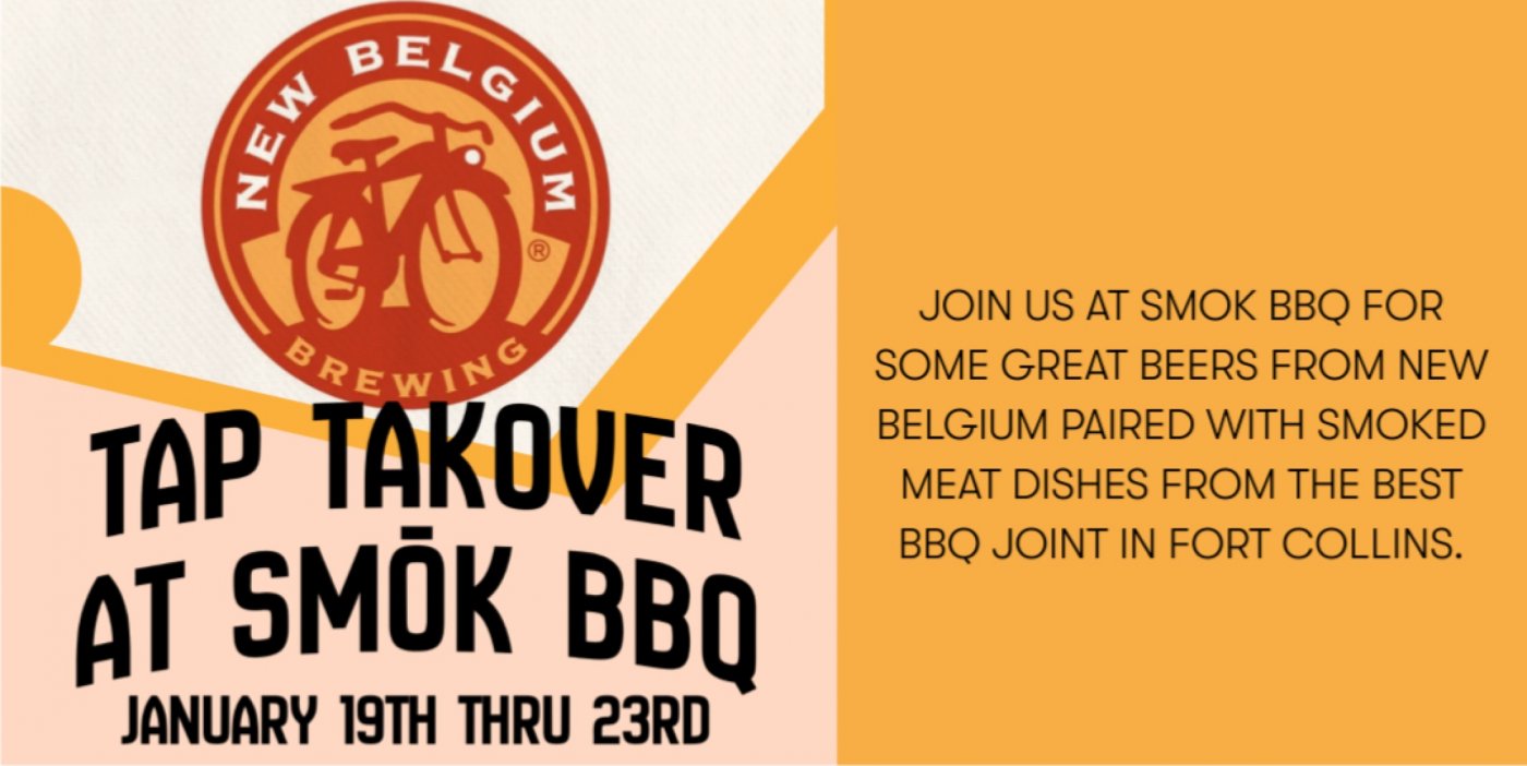SMOK BBQ - Tap Takeover with New Belgium