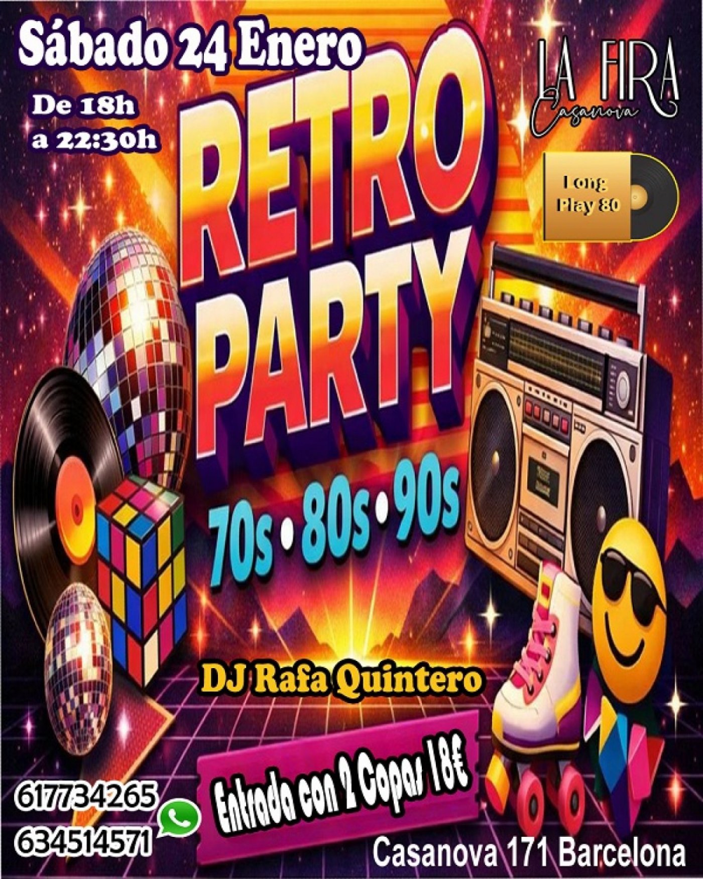 Tardeo Retro Party 70s 80s 90s