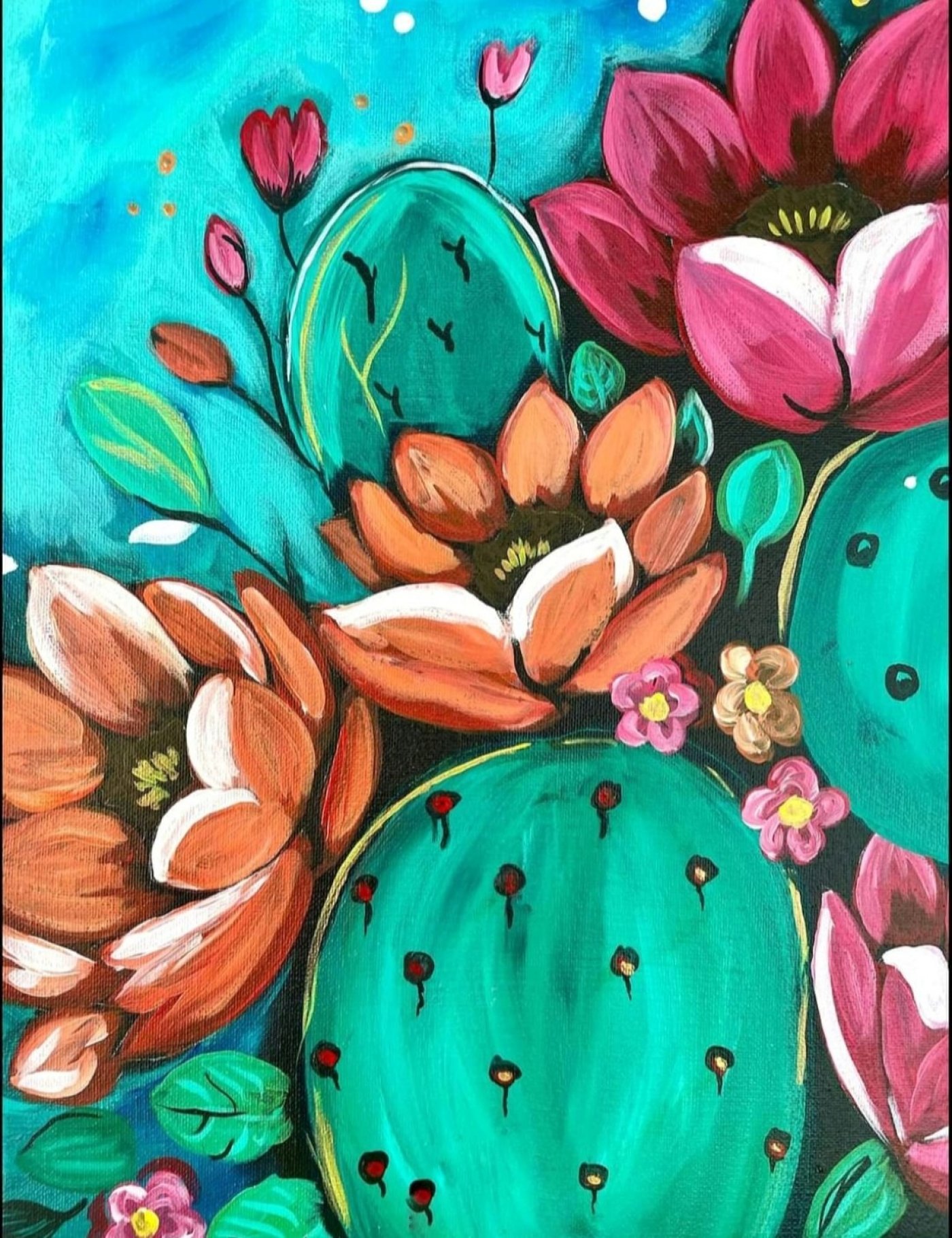 Southwest Cacti Paint Party at The Art Studio at The Farm