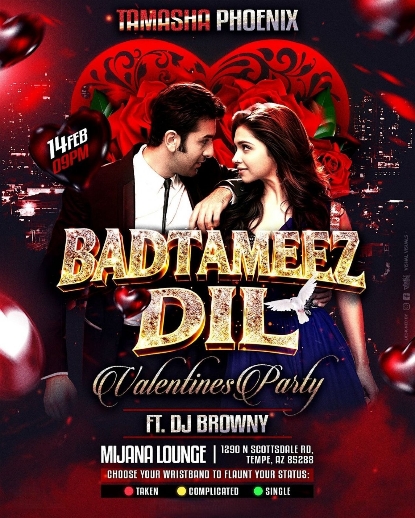 NASHVILLE BOLLYWOOD VALENTINES NIGHTOUT @IBIZA LOUNGE