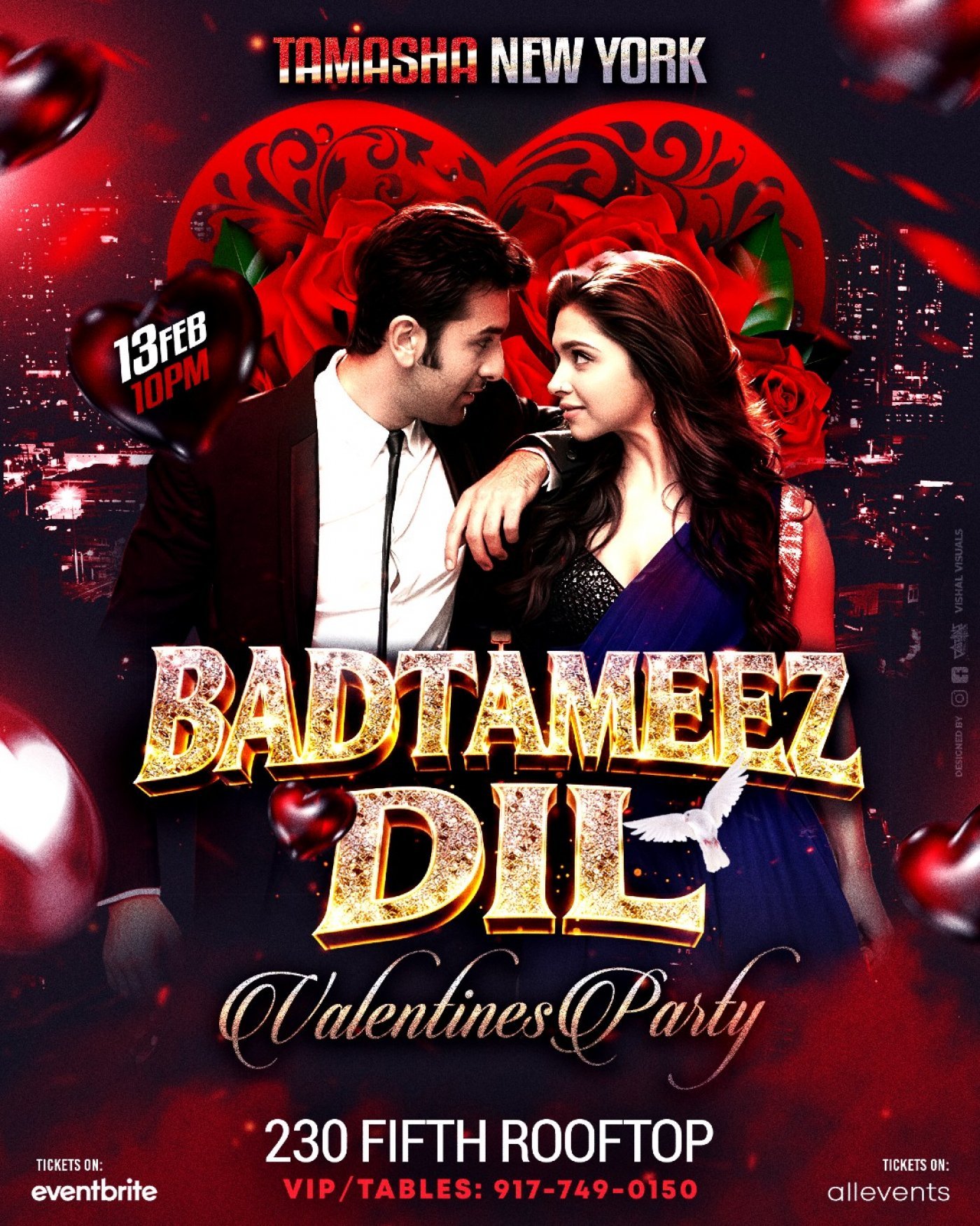 NYC'S BOLLYWOOD VALENTINES NIGHTOUT @230 FIFTH ROOFTOP