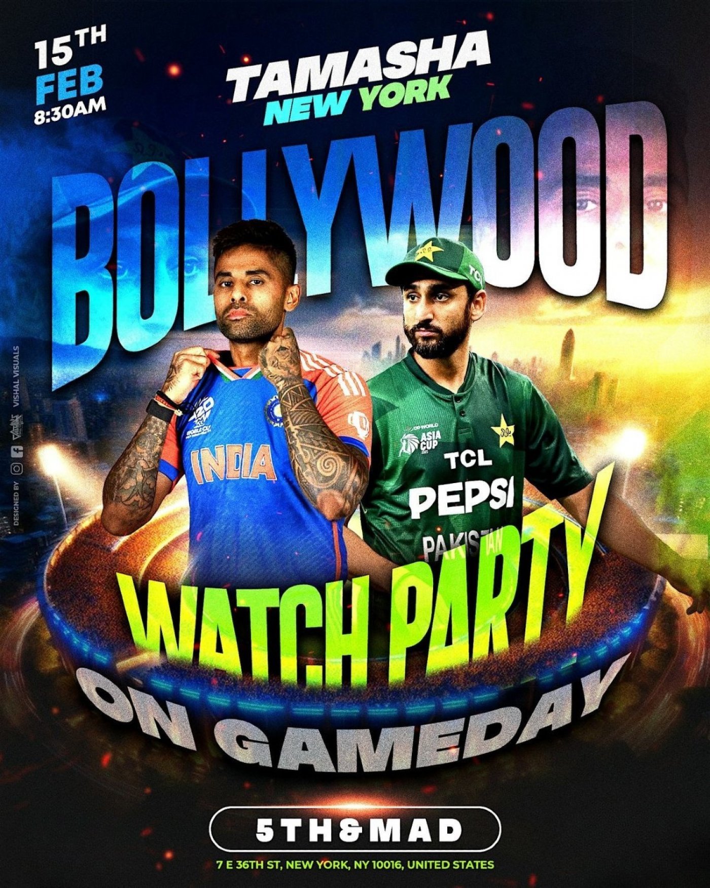 NYC BOLLYWOOD CRICKET WATCH PARTY @5TH & MAD