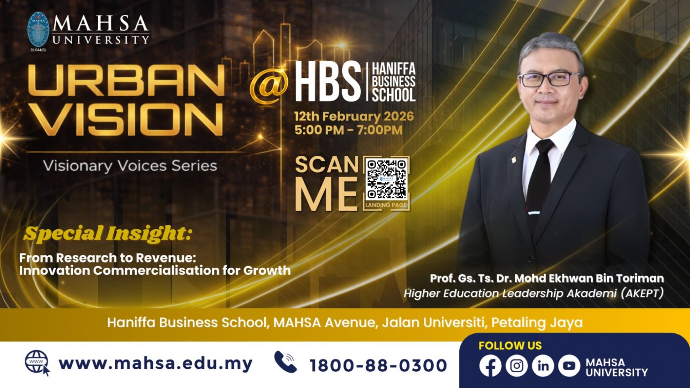 Urban Vision – Visionary Voices Series, Haniffa Business School, MAHSA ...