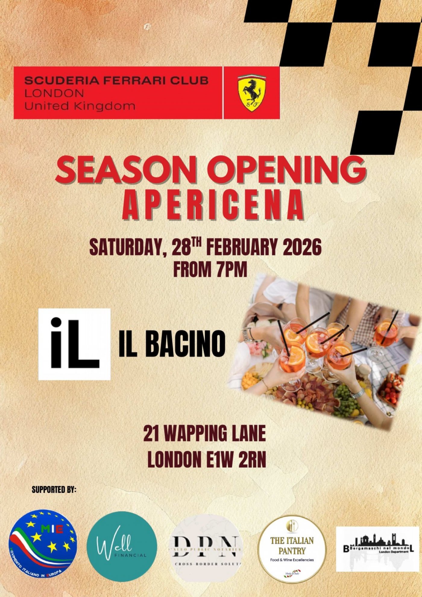SFC LONDON SEASON OPENING APERICENA