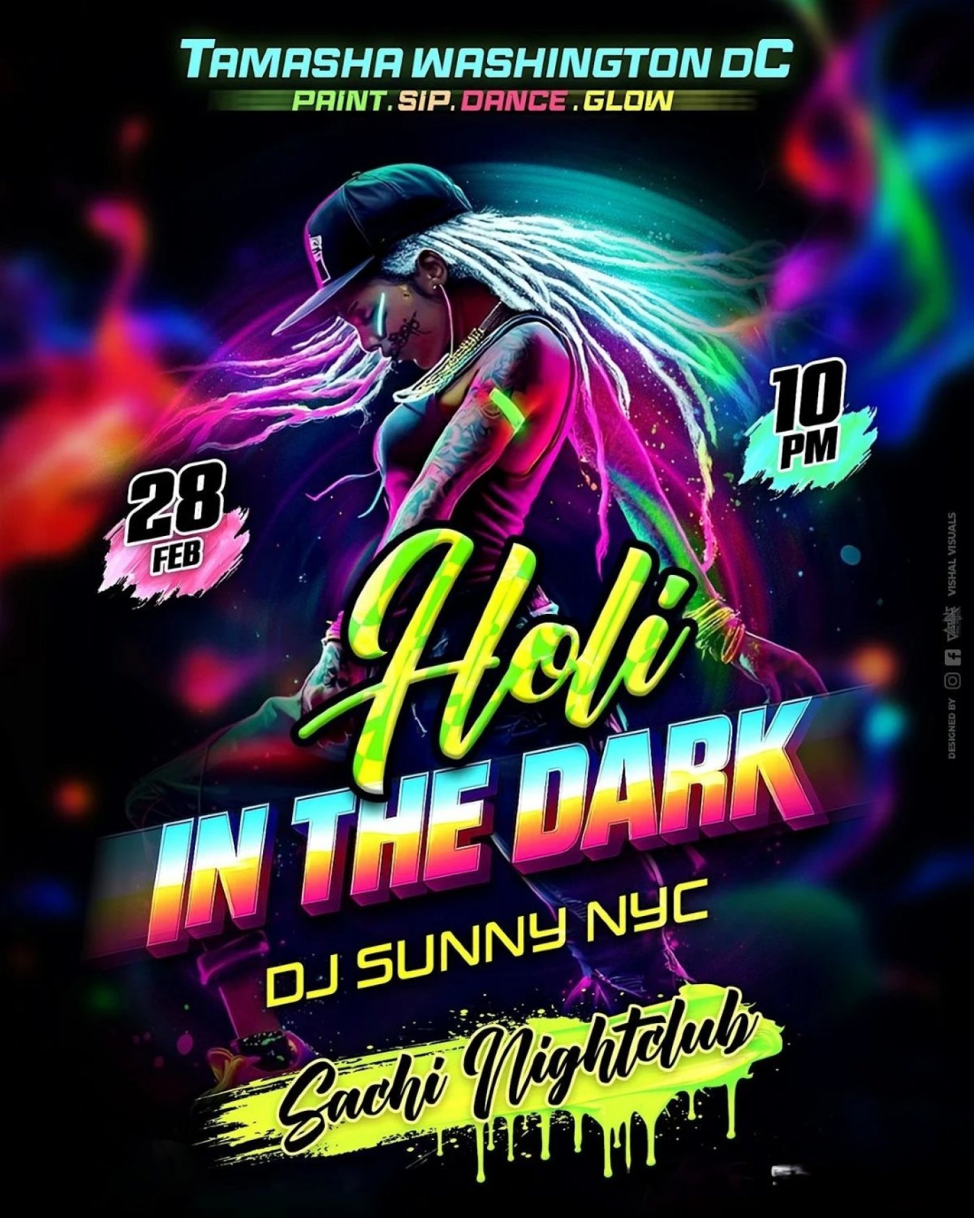 D.C.'S HOLI IN THE DARK @SACHI NIGHTCLUB
