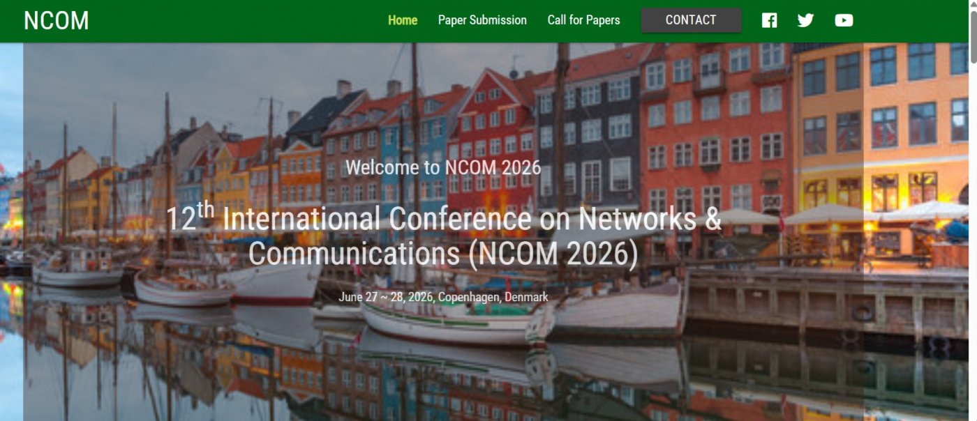 12th International Conference on Networks & Communications (NCOM 2026 ...