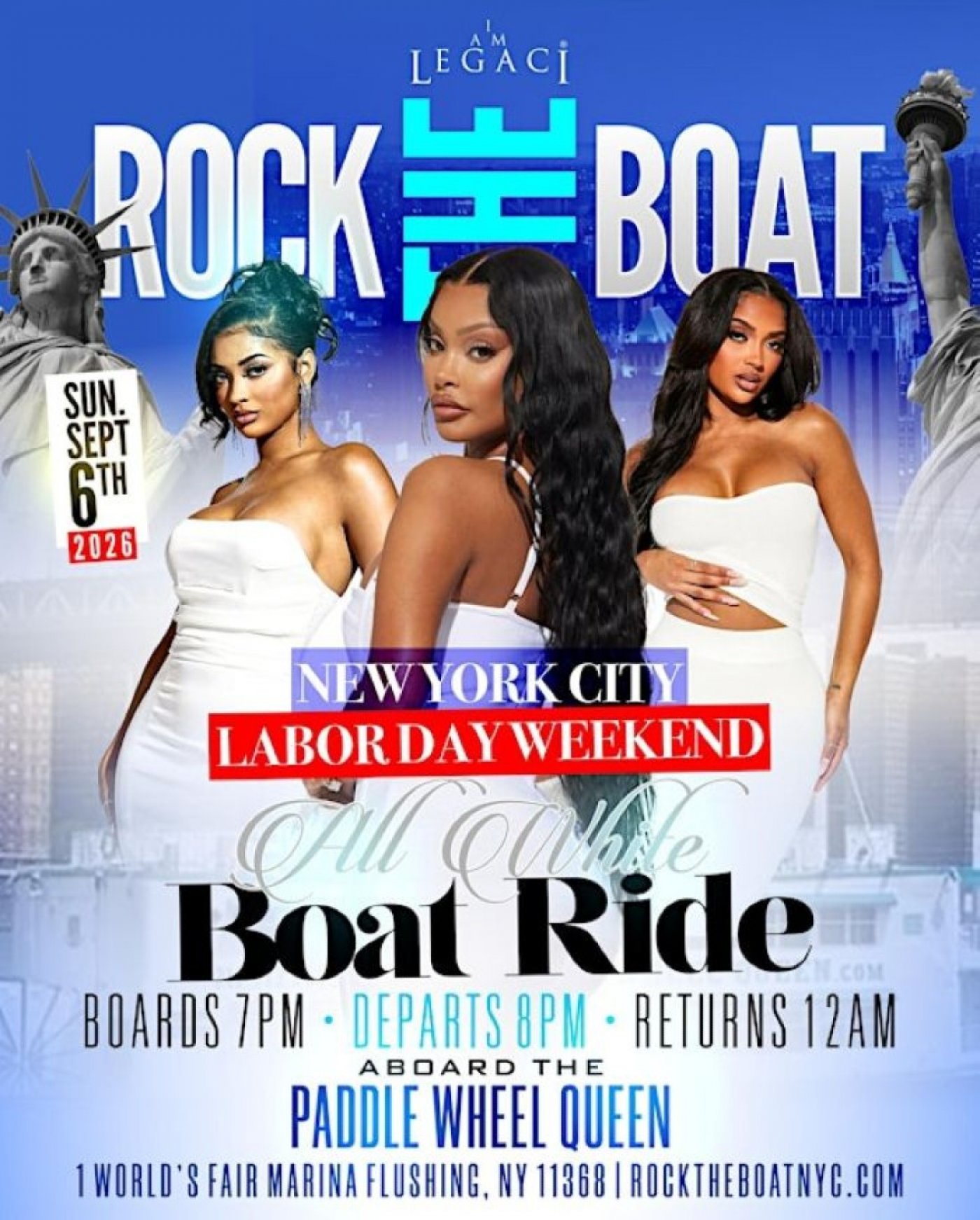 ROCK THE BOAT NYC – Labor Day Weekend All White Boat Ride 2026