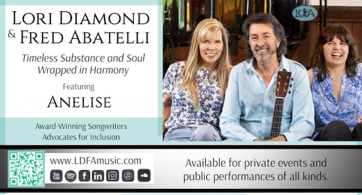 Spring Coffeehouse Concert with Lori Diamond/Fred Abatelli. Feaured Guests – Anelise/Music Includes