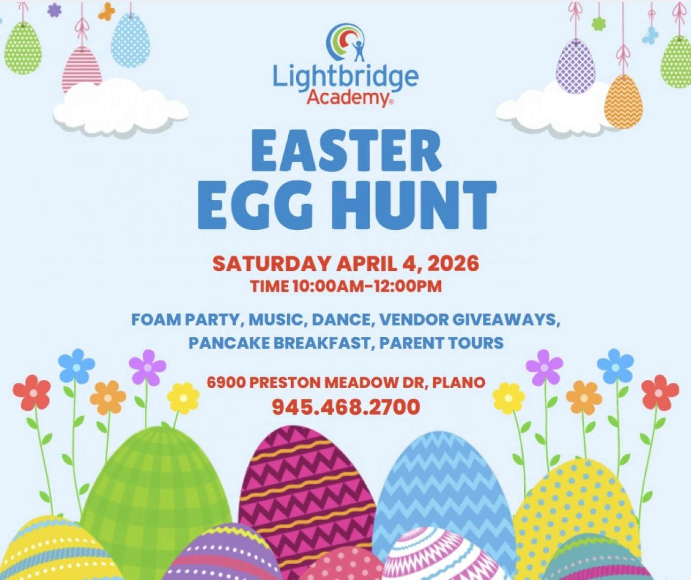 Free Easter Egg Hunt & Foam Party with Pancake Breakfast — Plano