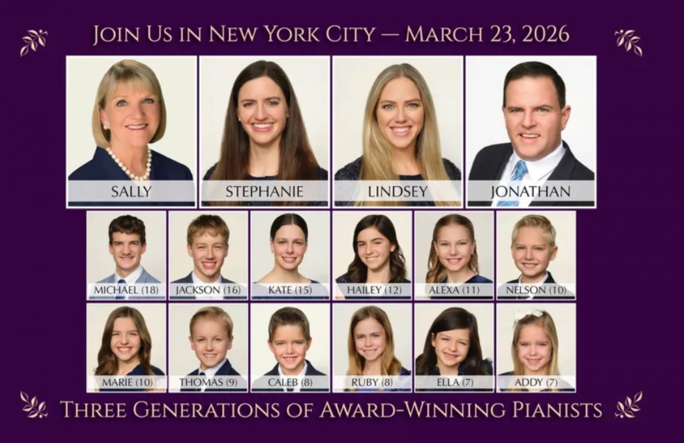 The Brinton Family Pianists in Concert at Carnegie Hall