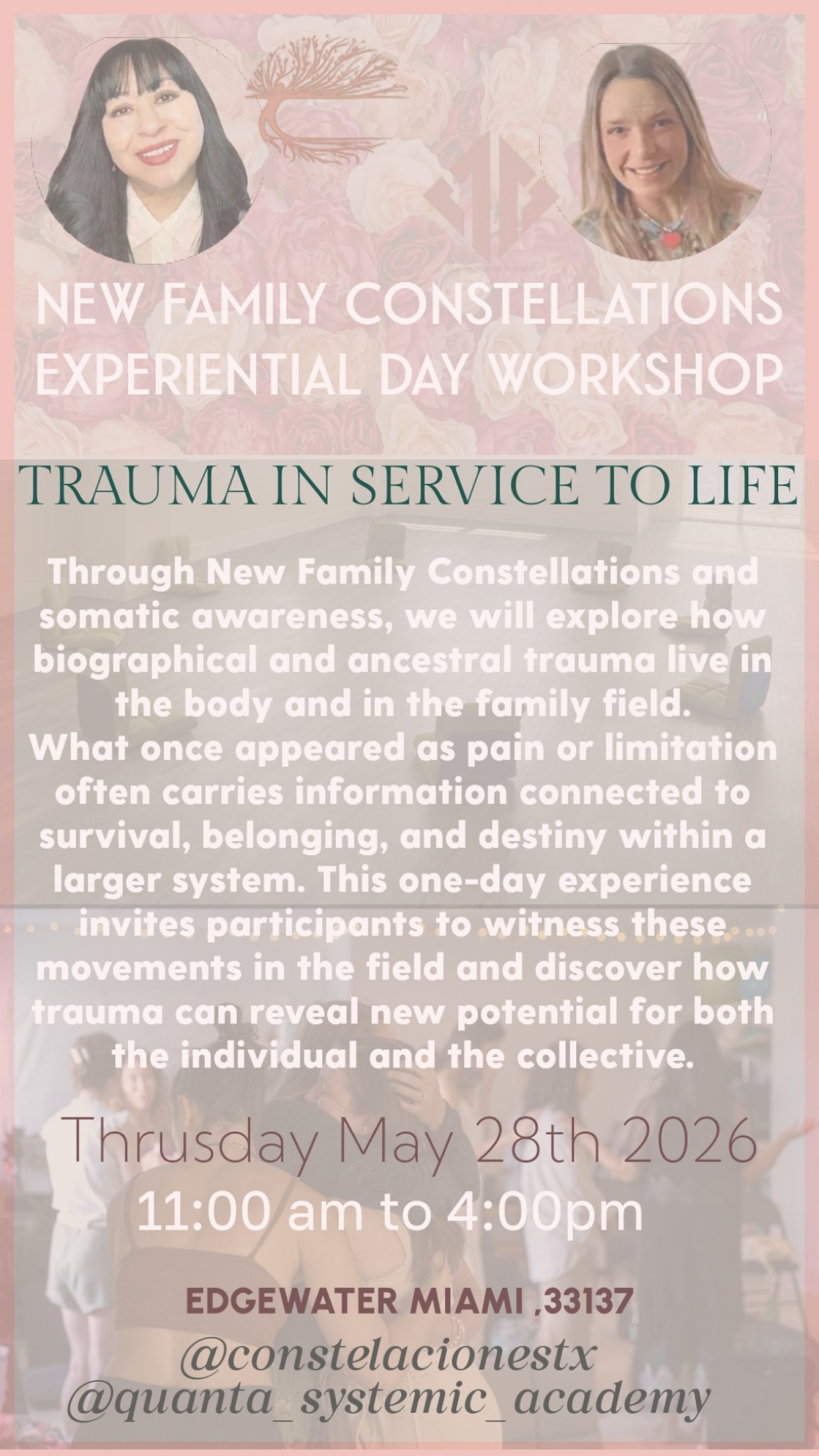 FAMILY CONSTELLATIONS WORKSHOP: TRAUMA IN SERVICE TO LIFE