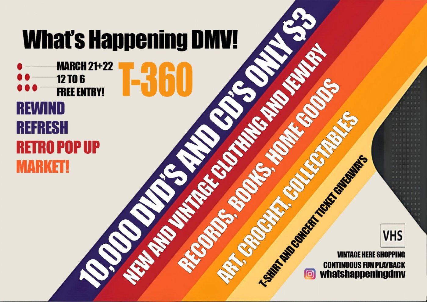 REFRESH AND REWIND RETRO POP UP MARKET!