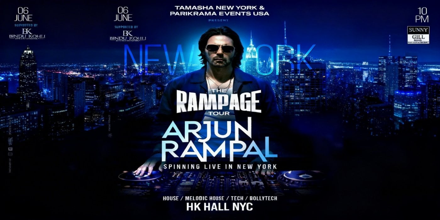 ARJUN RAMPAL spinning LIVE in NEW YORK @HK HALL