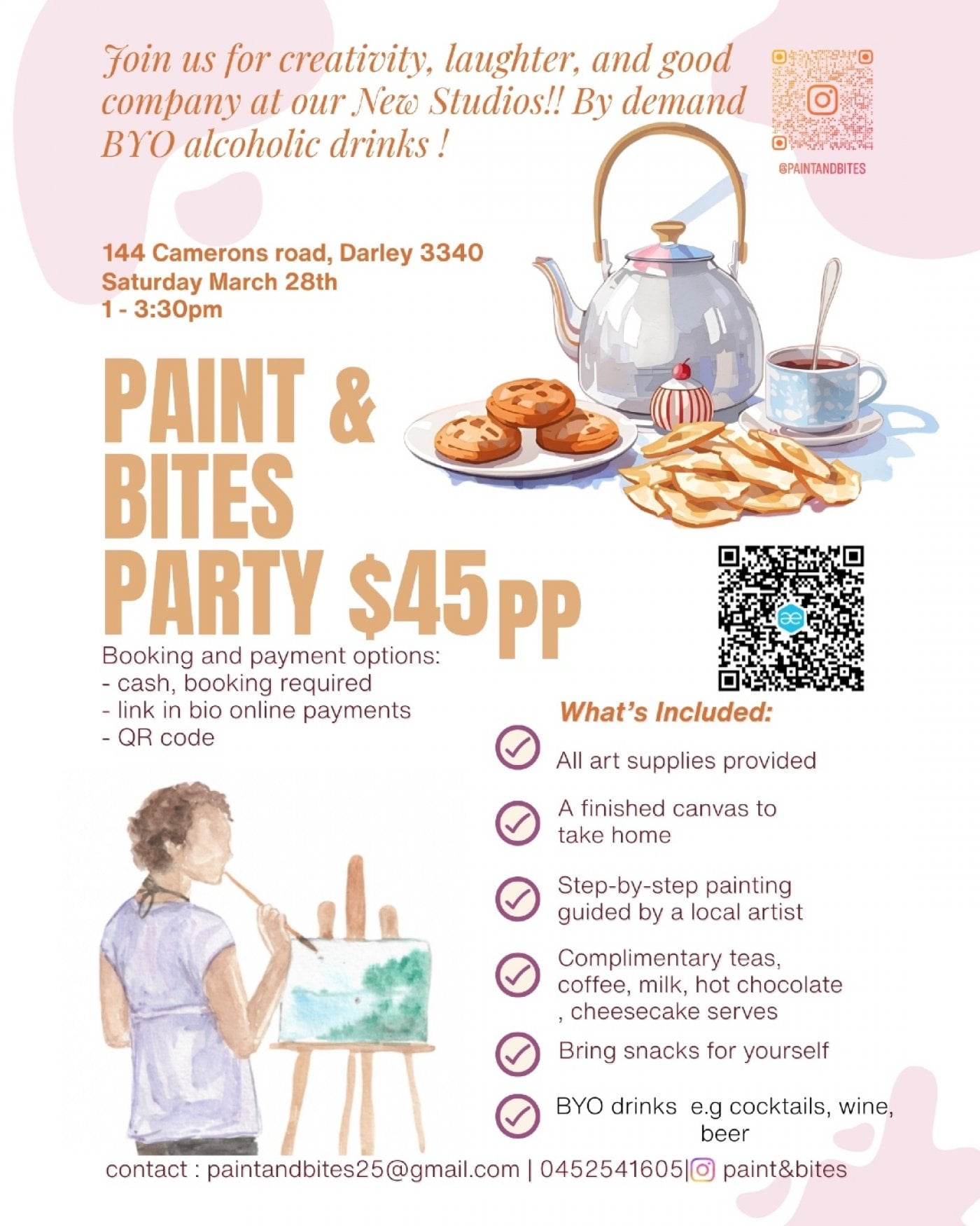 Paint &amp; Bites Party