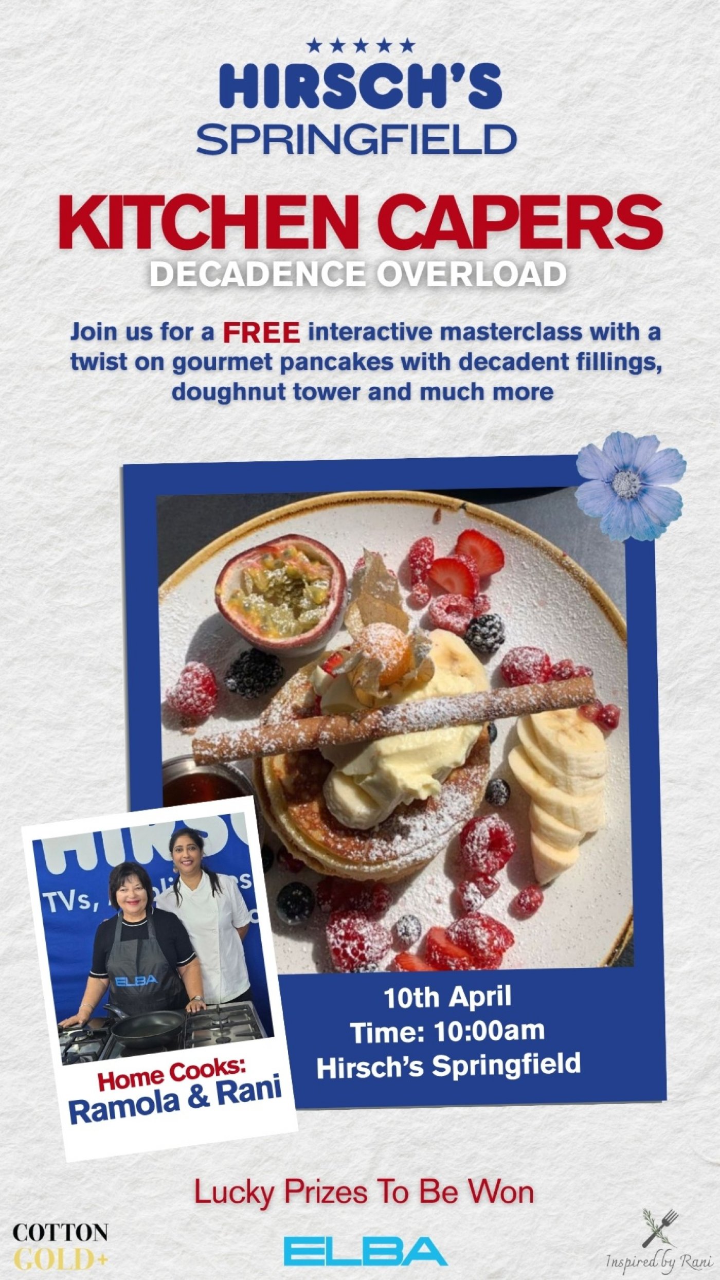 Live cooking demonstration at Springfield Hirsch's – Durban