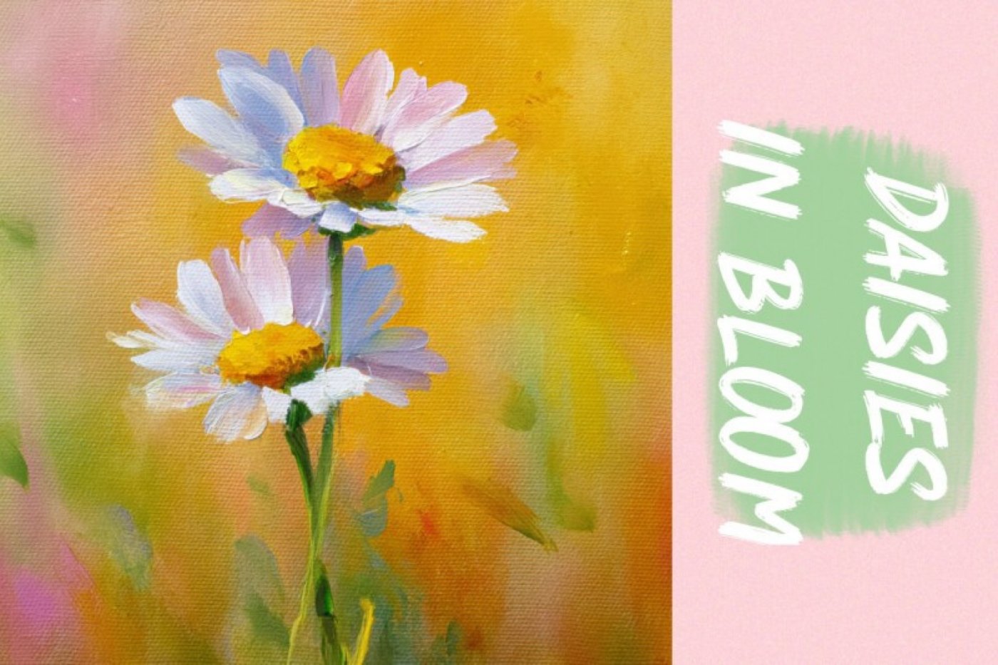 Paint and Sip Beginner Acrylic Painting at Latitude 42 Tap House – Daisies in Bloom