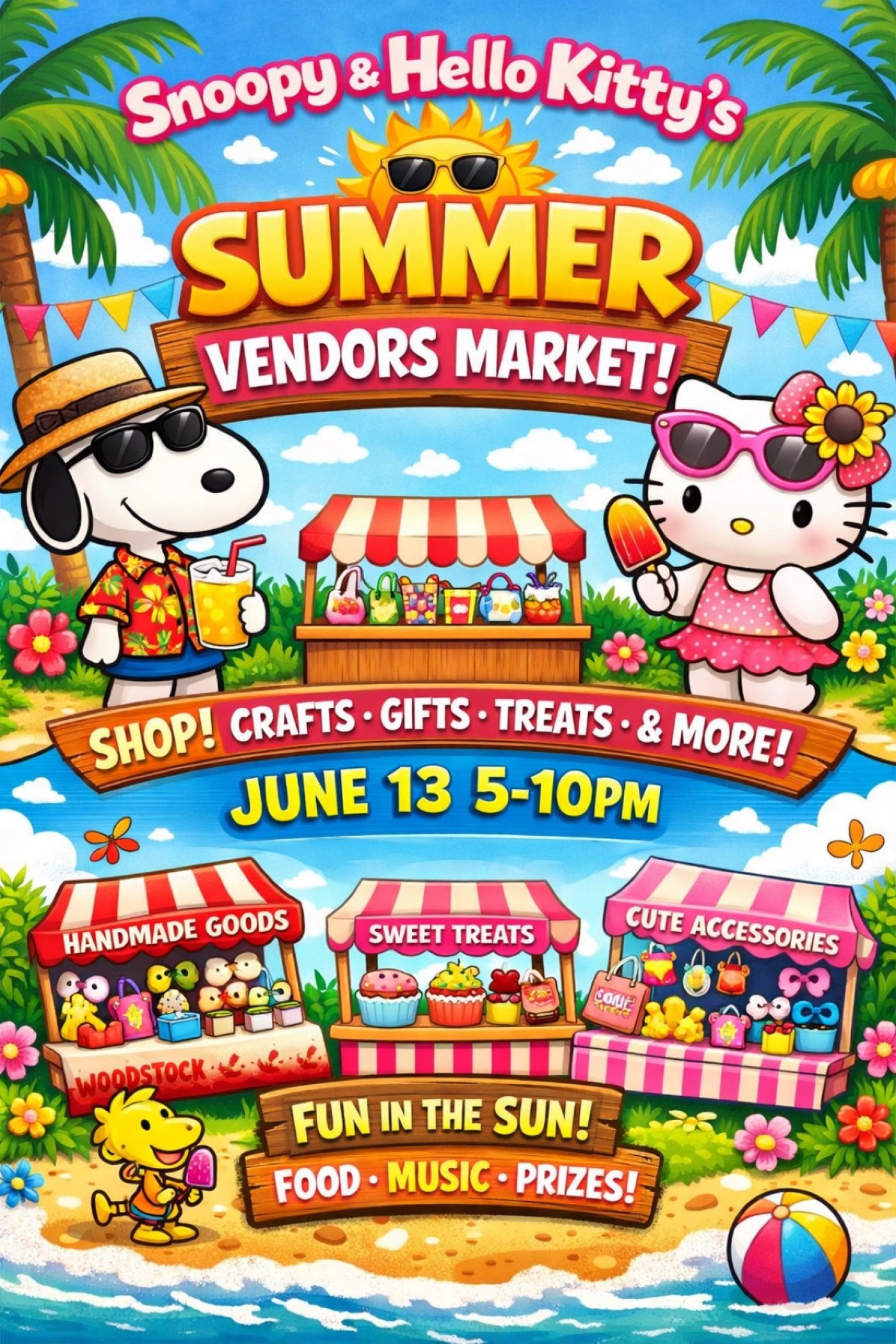 SNOOPY X HELLO KITTY SUMMER MARKET