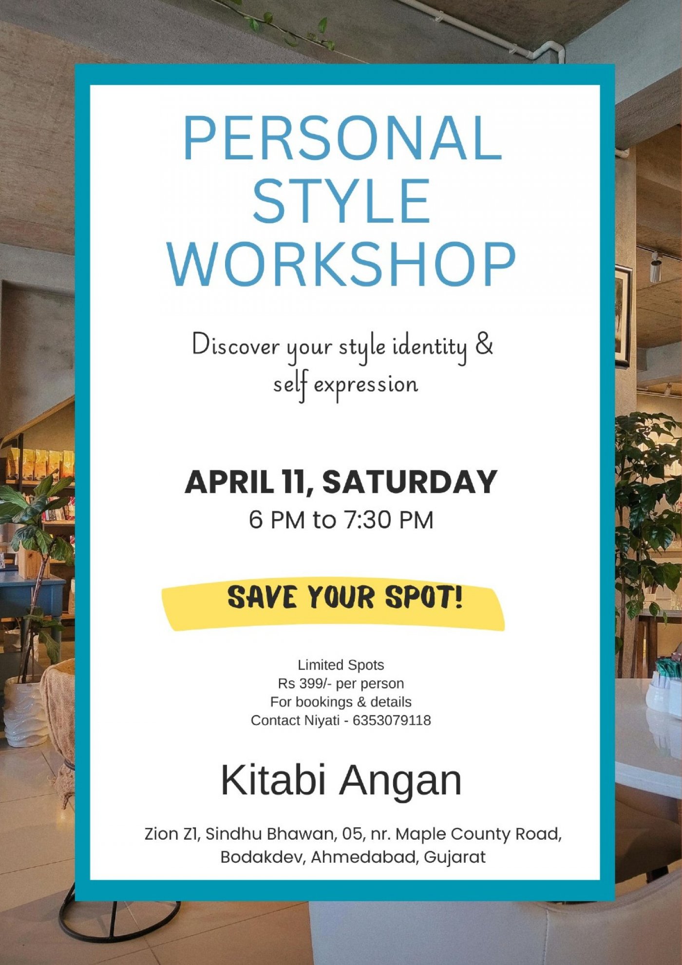 Personal Style Workshop – Ahmedabad | Apr 11, 2026 | Book Tickets