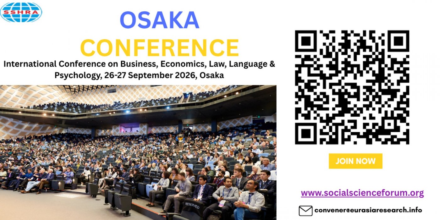 International Conference on Business, Economics, Law, Language & Psychology, 26-27 Sep 2026, Osaka