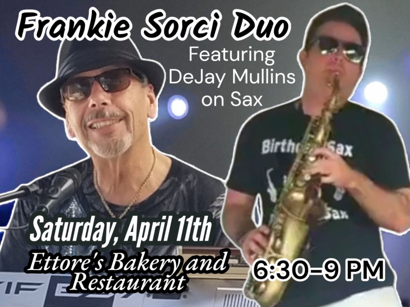 The Frankie Sorci Duo featuring DJ Mullins on Sax performing at Ettores ...
