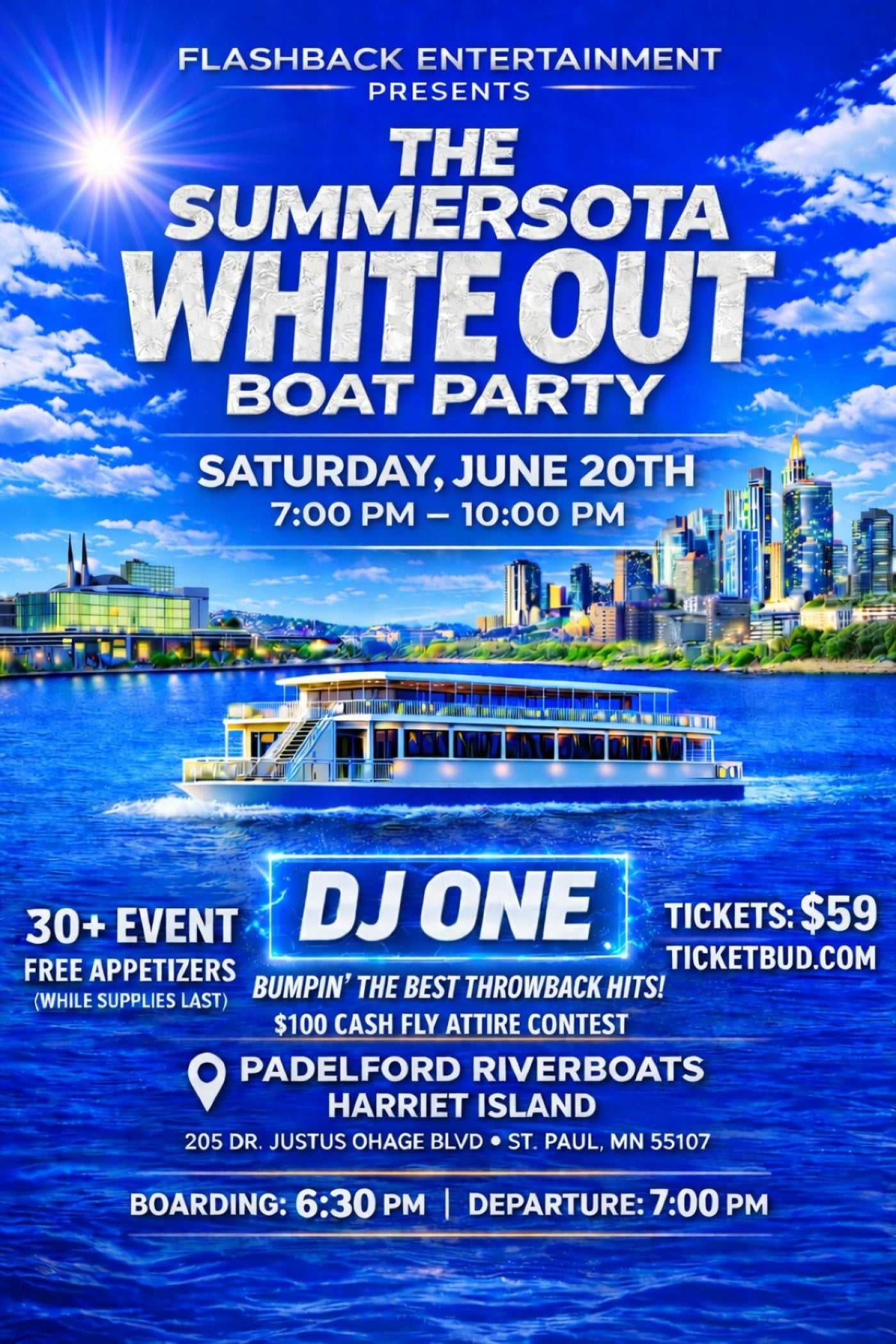 The Summersota White Out Boat Party