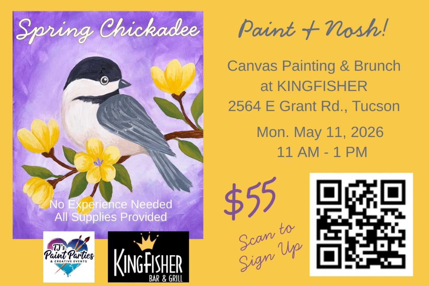 Paint and Nosh! Canvas Painting & Brunch at Kingfisher