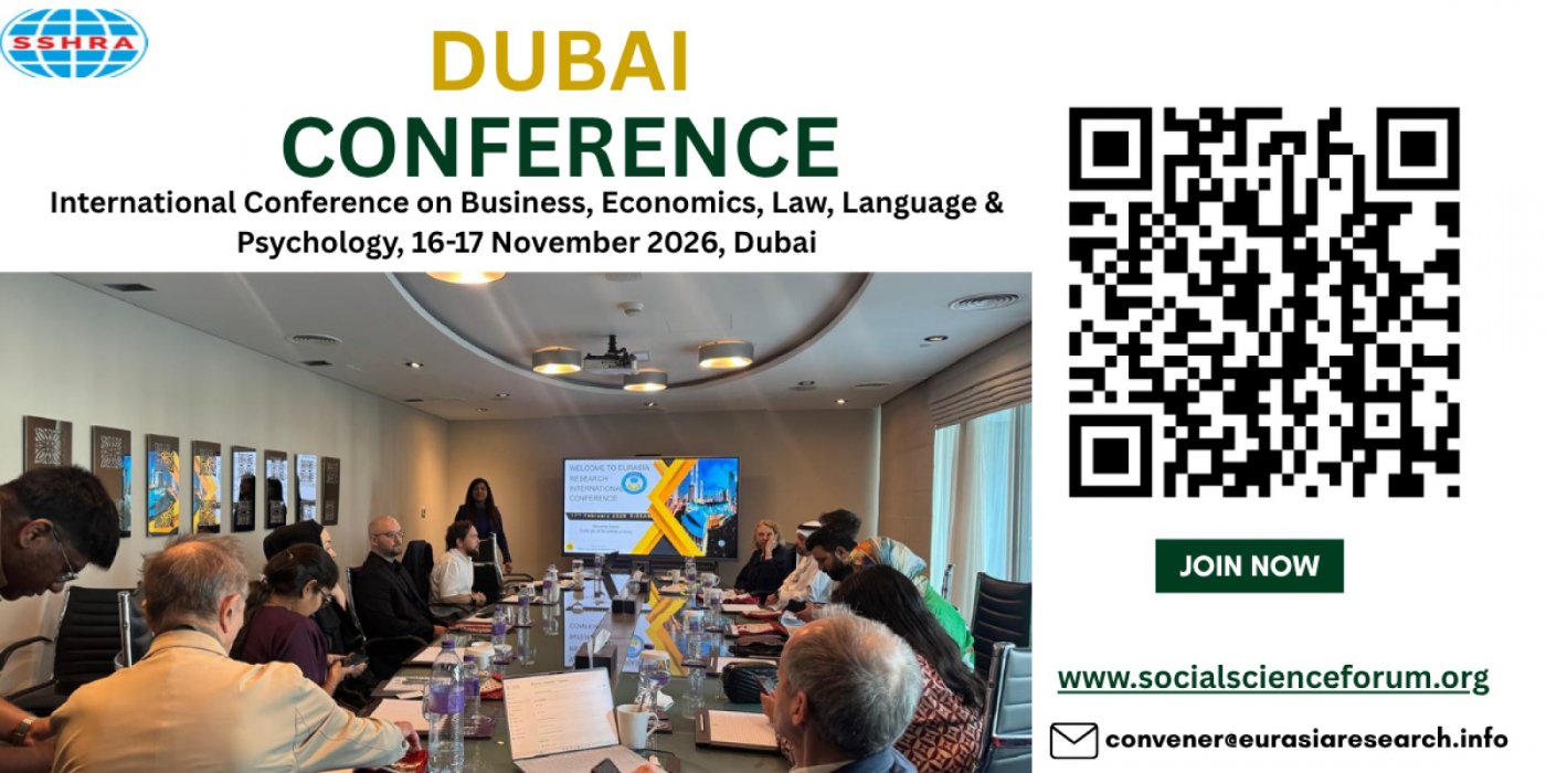 International Conference on Business, Economics, Law, Language & Psychology, 16-17 Nov 2026, Dubai