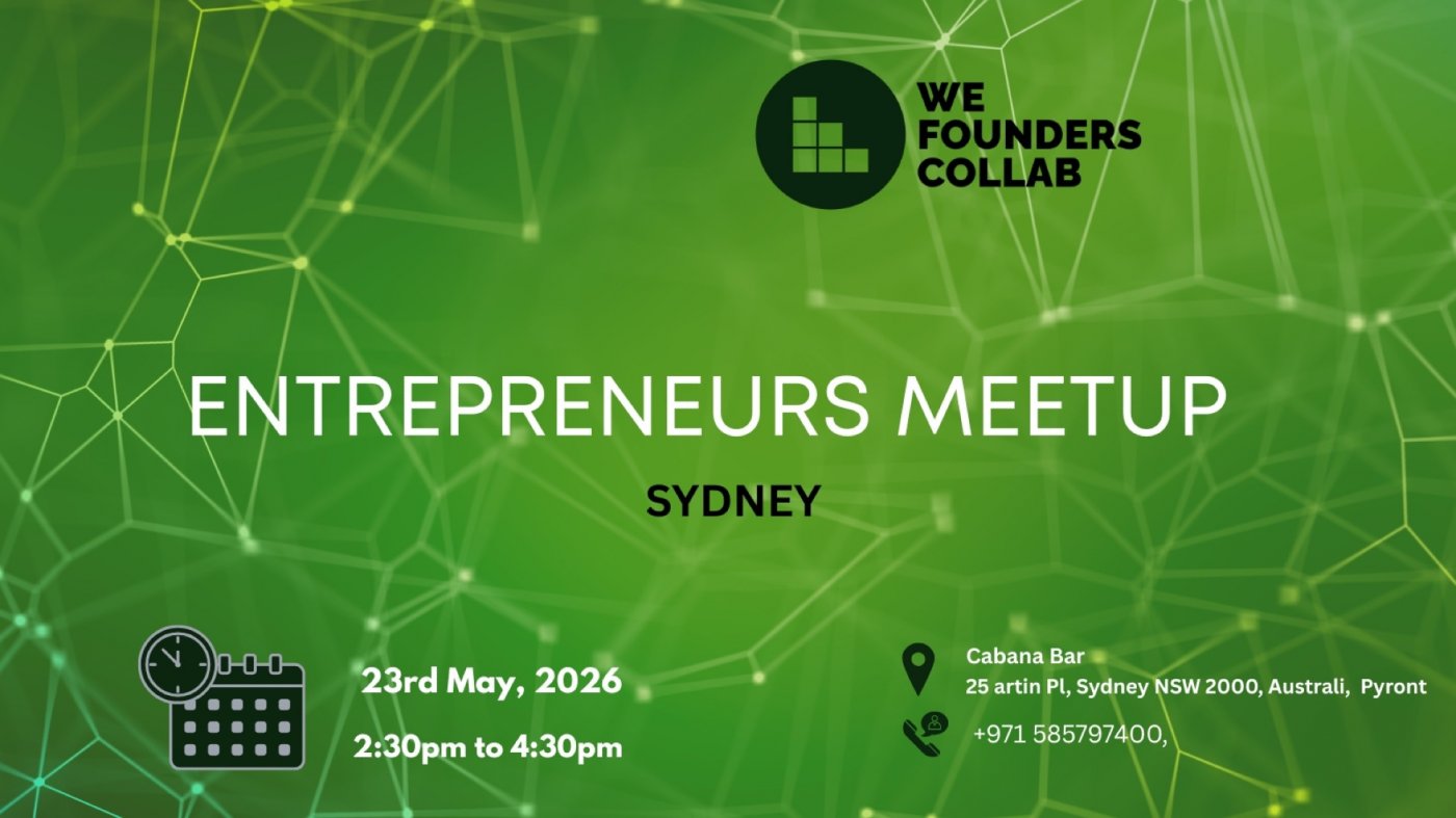 Entrepreneurs Meetup by We Founders Collab Sydney 2026