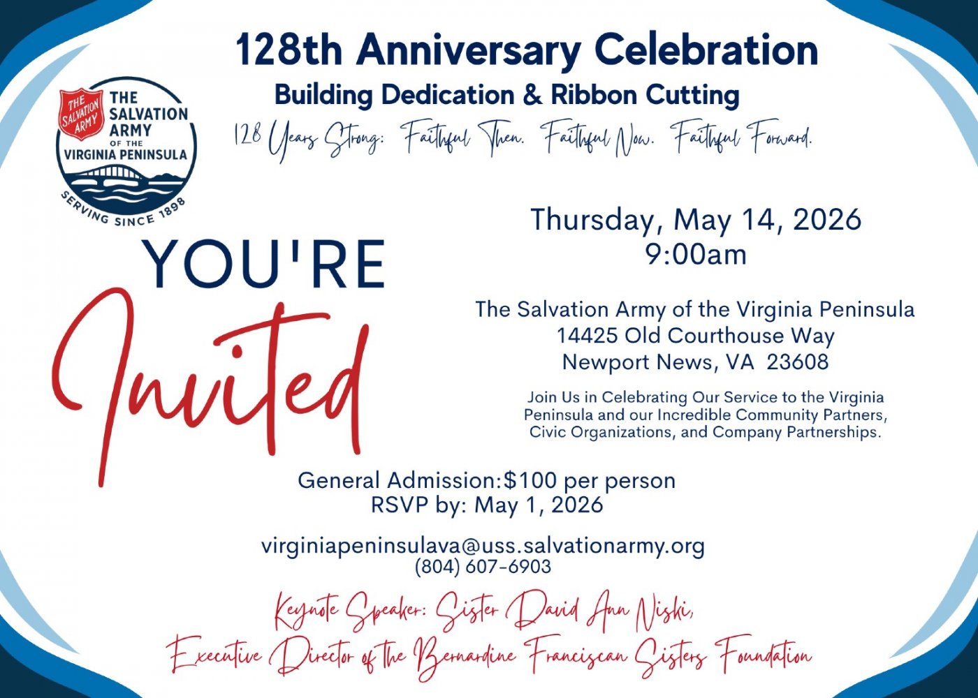 128th Anniversary Celebration, Ribbon Cutting, & Building Dedication ...