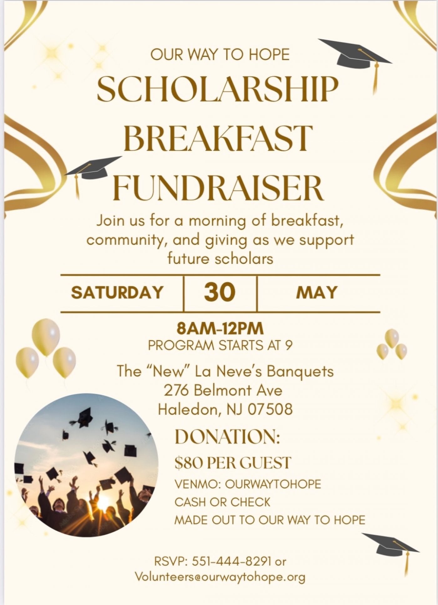 Our Way to HOPE’s Scholarship Breakfast Fundraiser