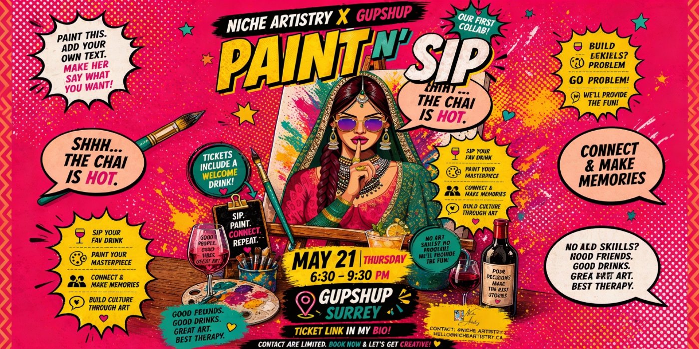 NICHE ARTISTRY X GUPSHUP PAINT N’ SIP