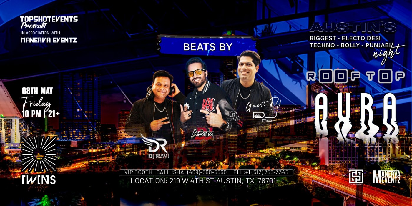 ATX AURA | ELECTRO DESI HEIGHTS AT TWINS Rooftop, 219 W 4th St, Austin ...
