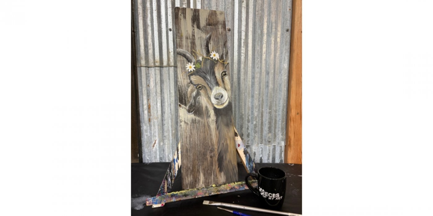 Let’s Paint a Silly Goat on Wood