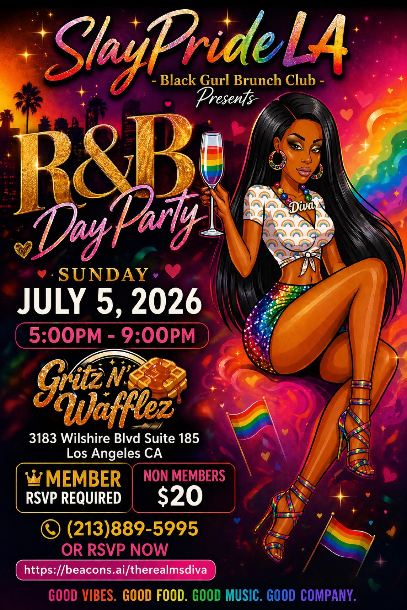 SlayPride LA Black Pride: Black Gurl Brunch Club: R&B Day Party