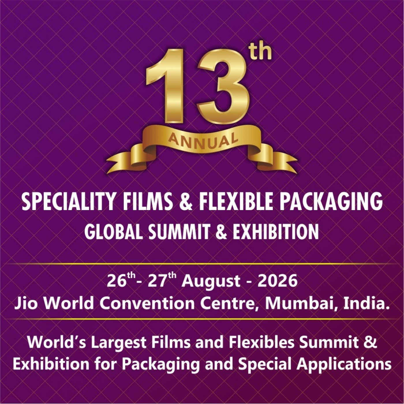 13th Speciality Films & Flexible Packaging Summit 2026