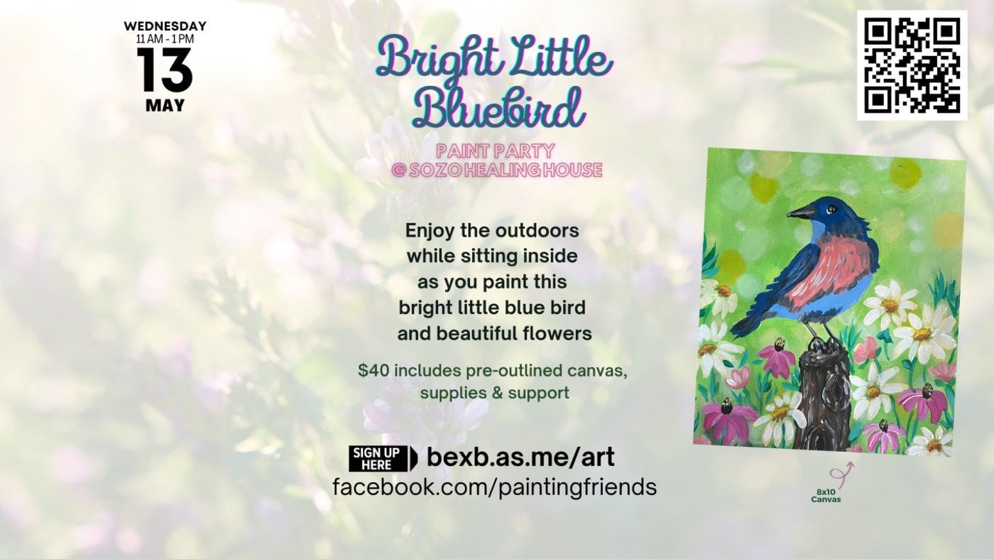 Bright Little Bluebird Paint Party