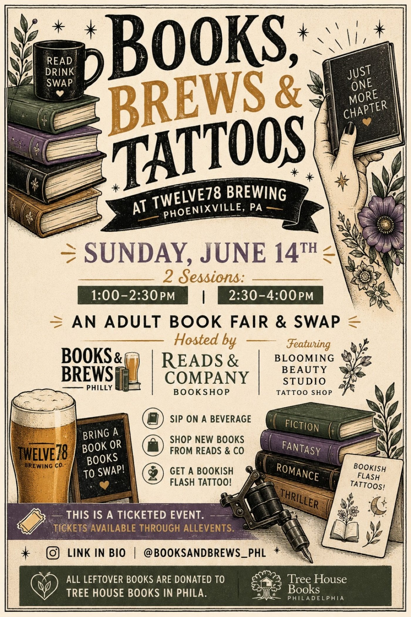 Books, Brews and Tattoos!