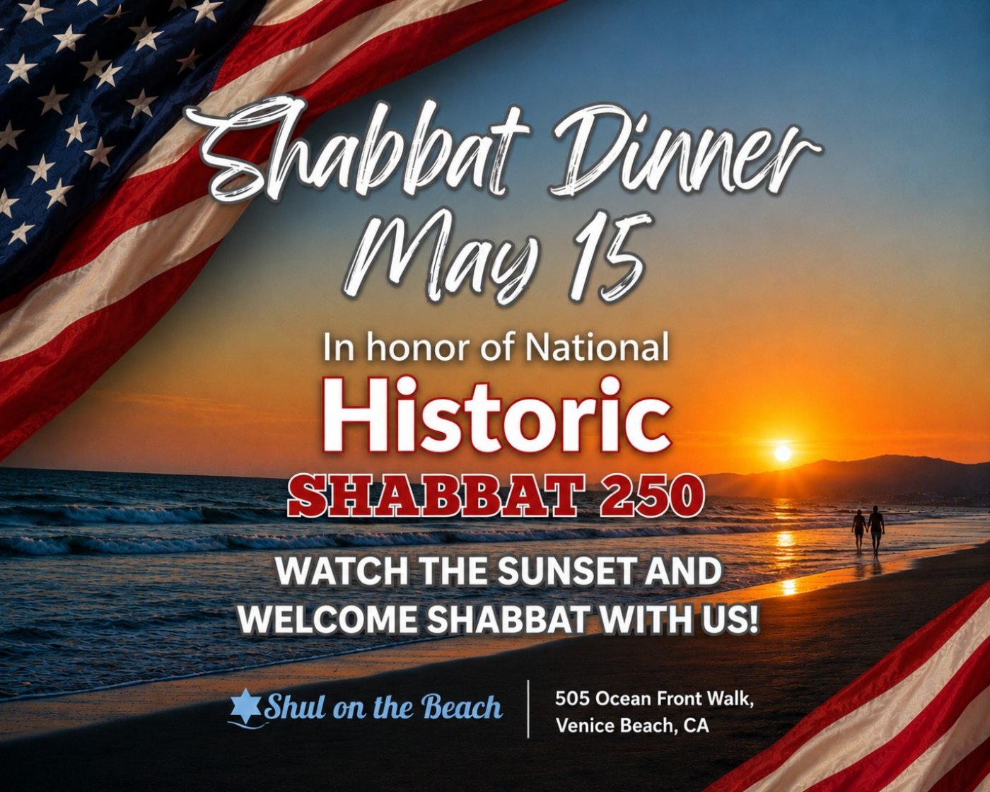 Shabbat Dinner at the Beach, Shul on the Beach, Venice, 15 May 2026 ...