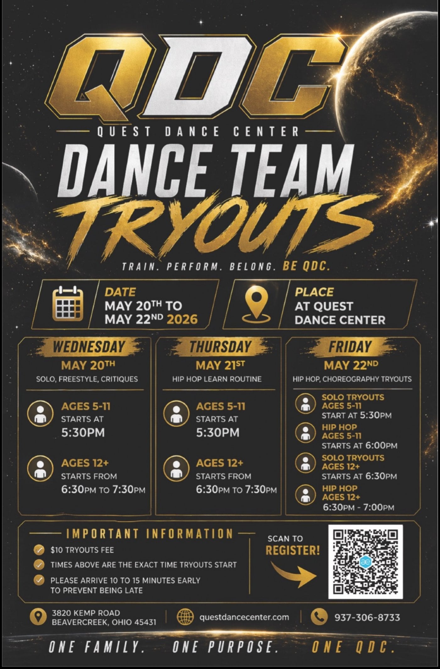 Quest Dance Team Tryouts 2026