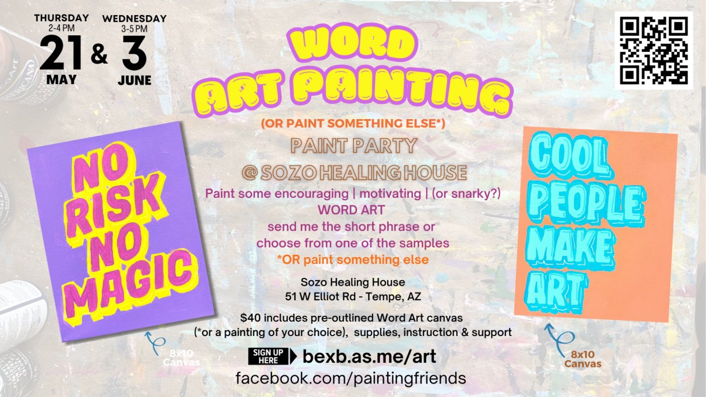 Word Art Paint Party