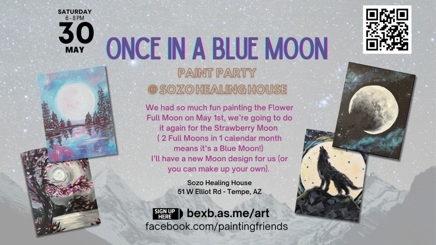 Once in a Blue Moon Paint Party